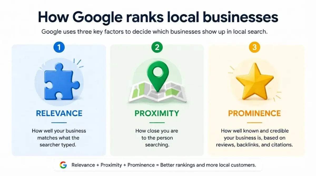 How Google ranks local businesses