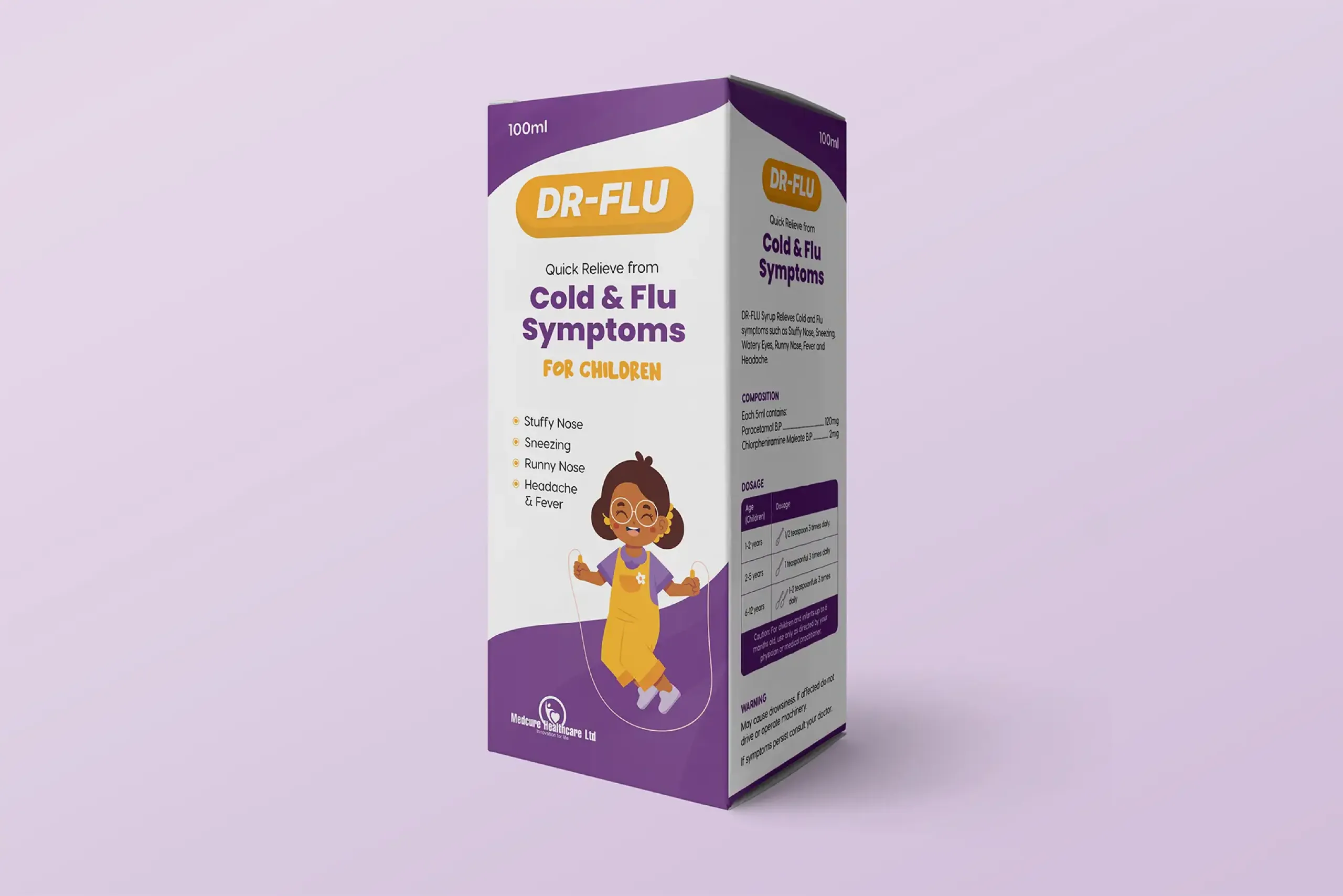 Flu Box DR-FLU Cold & Flu Syrup Packaging Design | Cralite Digital