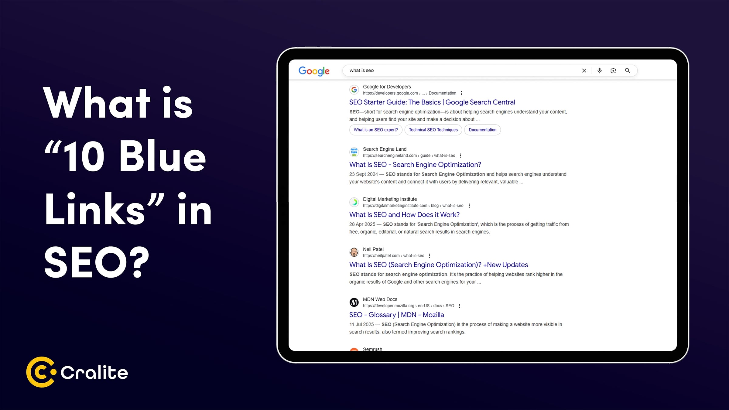 What is "10 Blue Links" in SEO?
