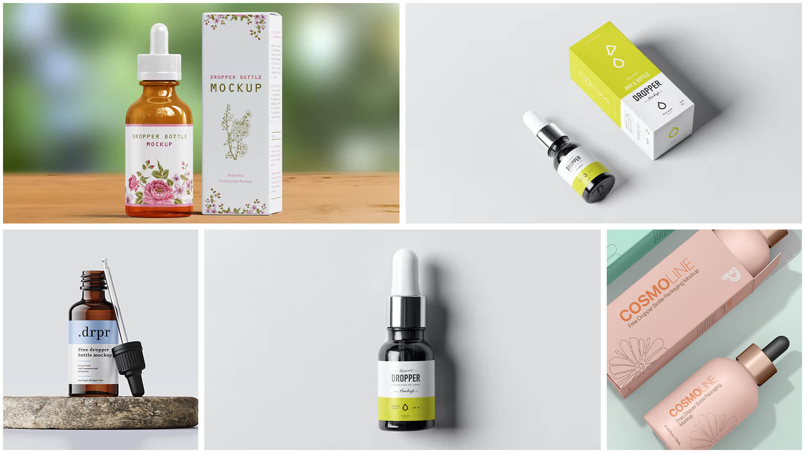 30+ High-Quality Free and Paid Dropper Bottle Mockups (PSD)