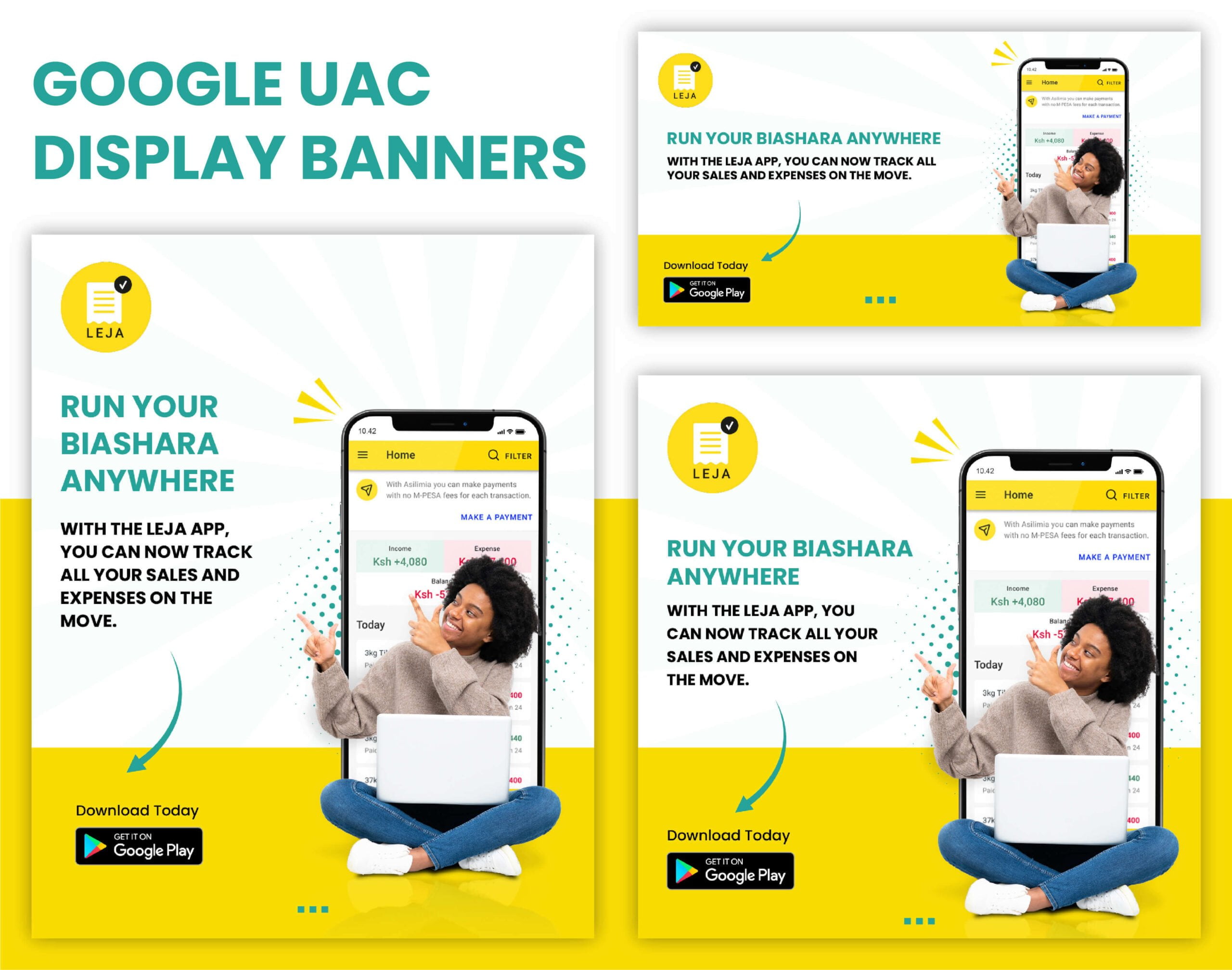 Asilimia Google UAC Banners