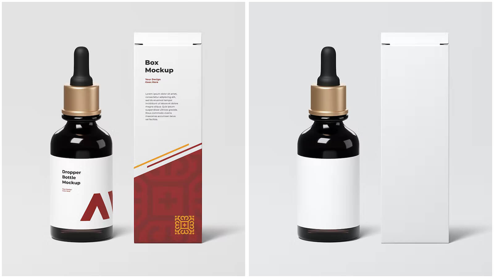 High-Quality Free and Paid Dropper Bottle Mockups