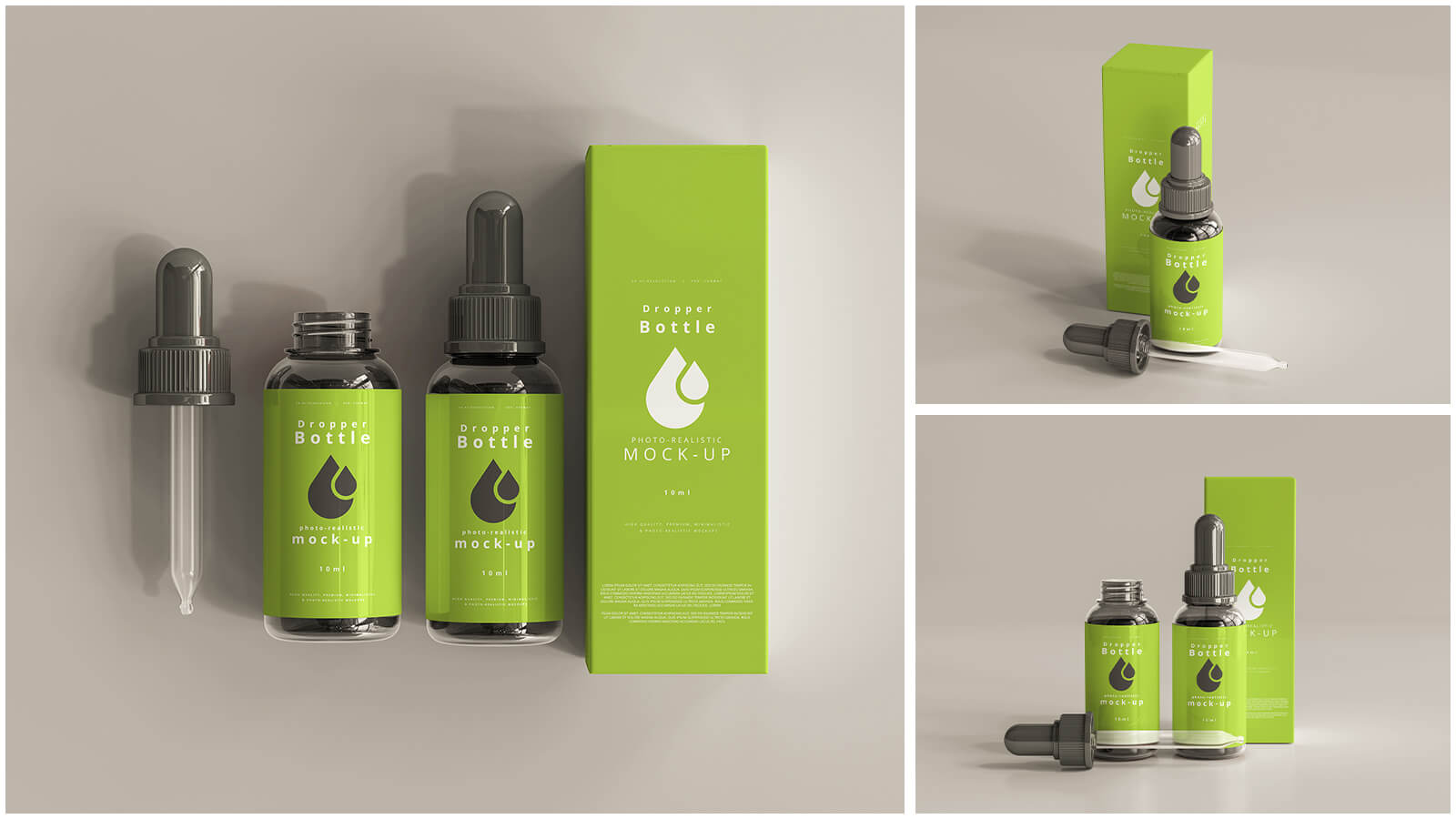 High-Quality Free and Paid Dropper Bottle Mockups