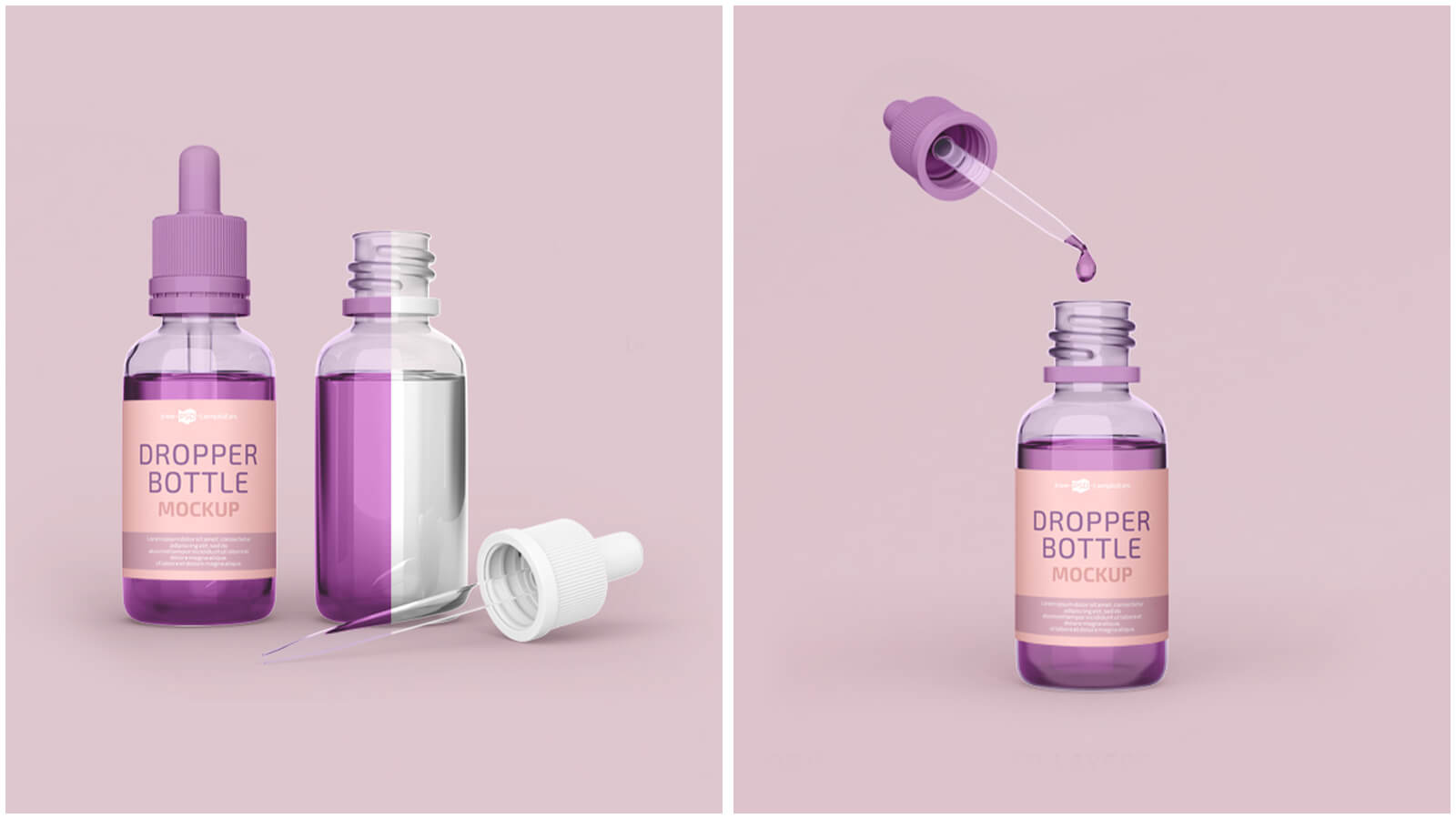 High-Quality Free and Paid Dropper Bottle Mockups