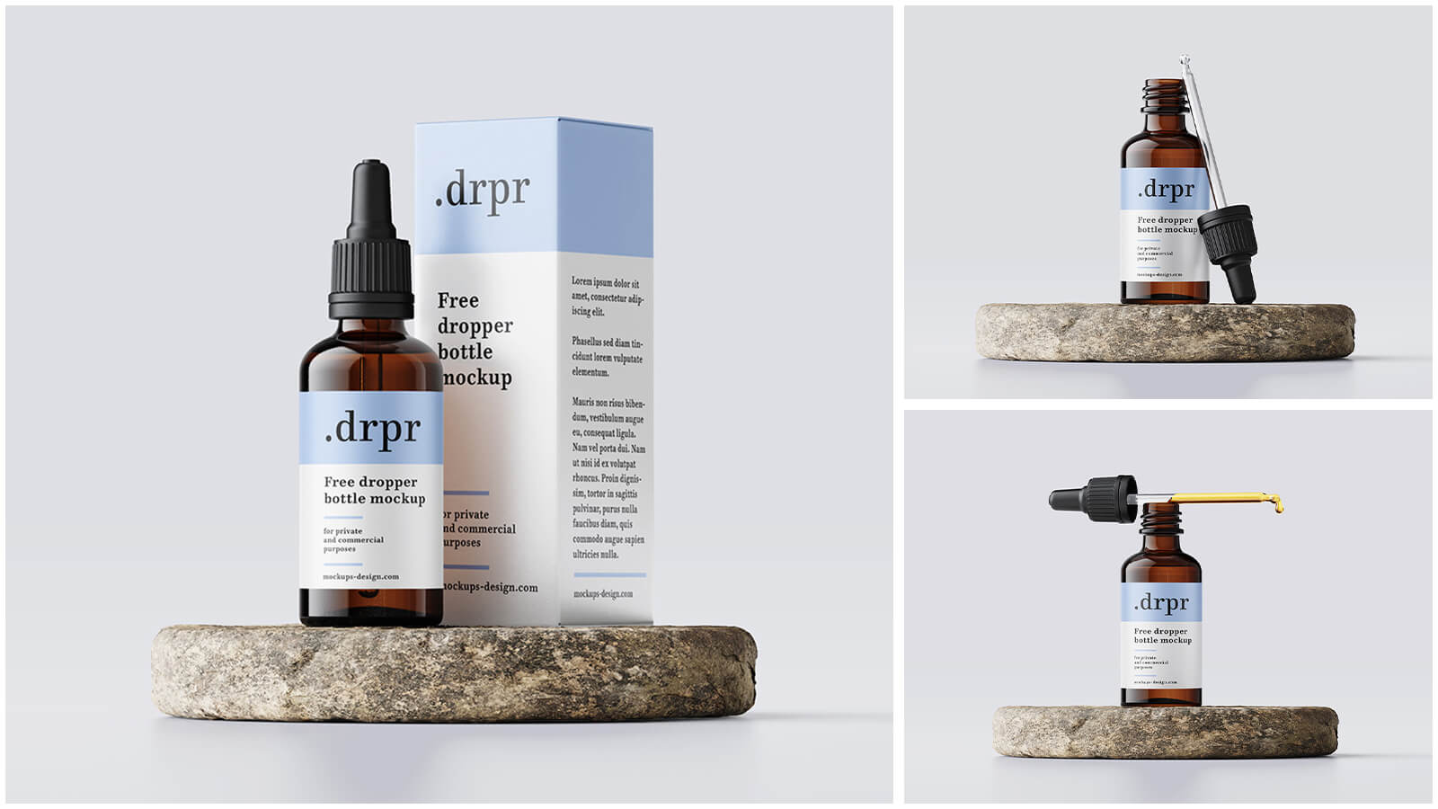 High-Quality Free and Paid Dropper Bottle Mockups