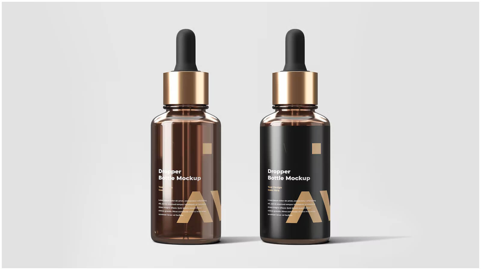 High-Quality Free and Paid Dropper Bottle Mockups