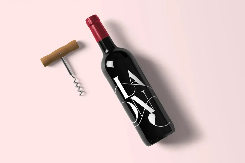 Free Wine Bottle Mockup - Free Wine Bottle PSD Mockups