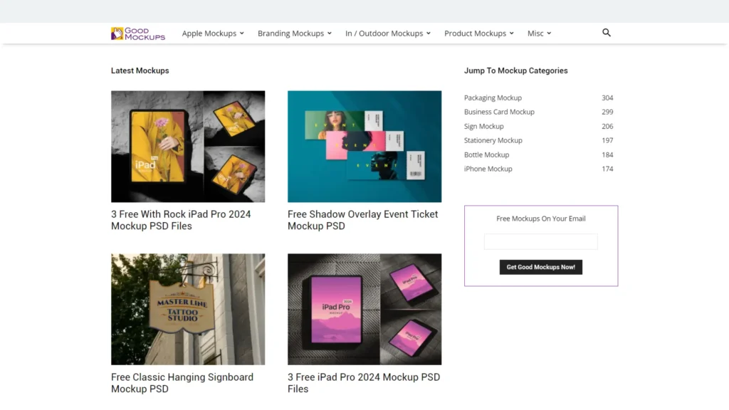 Good Mockups - Free Mockup Websites for Designers