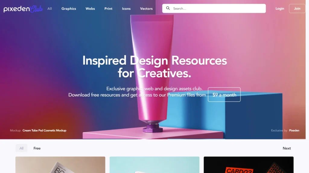 Pixeden - Free Mockup Websites for Designers